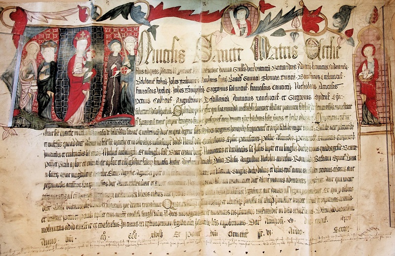 pergamena san francesco fabriano avignone 1348