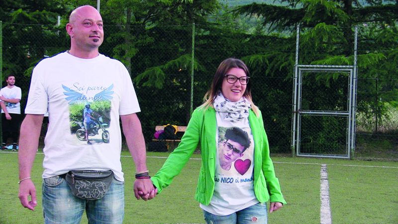 i genitori Maura e Fabrizio