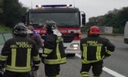 Incidente in autostrada. Intervento dei Vigili del fuoco