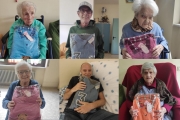 Pigiami per la casa di riposo di Pioraco. Dono della CRI