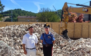 Pieve Torina, completata la demolizione della vecchia caserma dei carabinieri