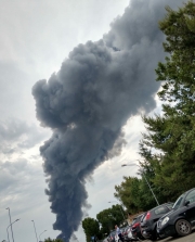 Piediripa, la Orim invasa dalle fiamme