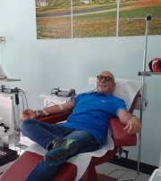 L'ex presidente Avis San Severino Dino Marinelli "chiude" a quota 138 donazioni