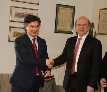 Il rettore Corradini riceve il ministro dell&#039;agricoltura dell&#039;Albania