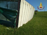 Camion ribaltato sulla Cingolana, feriti i due occupanti