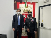 Il luogotenente Faiazza lascia Camerino. Il saluto del commissario De Biagi