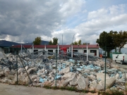 Camerino- Lavori  per nuova viabilit&agrave; a san Paolo. In corso lo smantellamento dei container scuole.